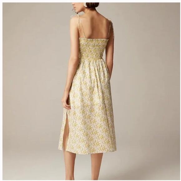 J. Crew Paloma dress Liberty floral boho garden party smocked adjustable vacay L - Picture 2 of 16